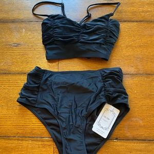 Black high waisted bikini, size Medium